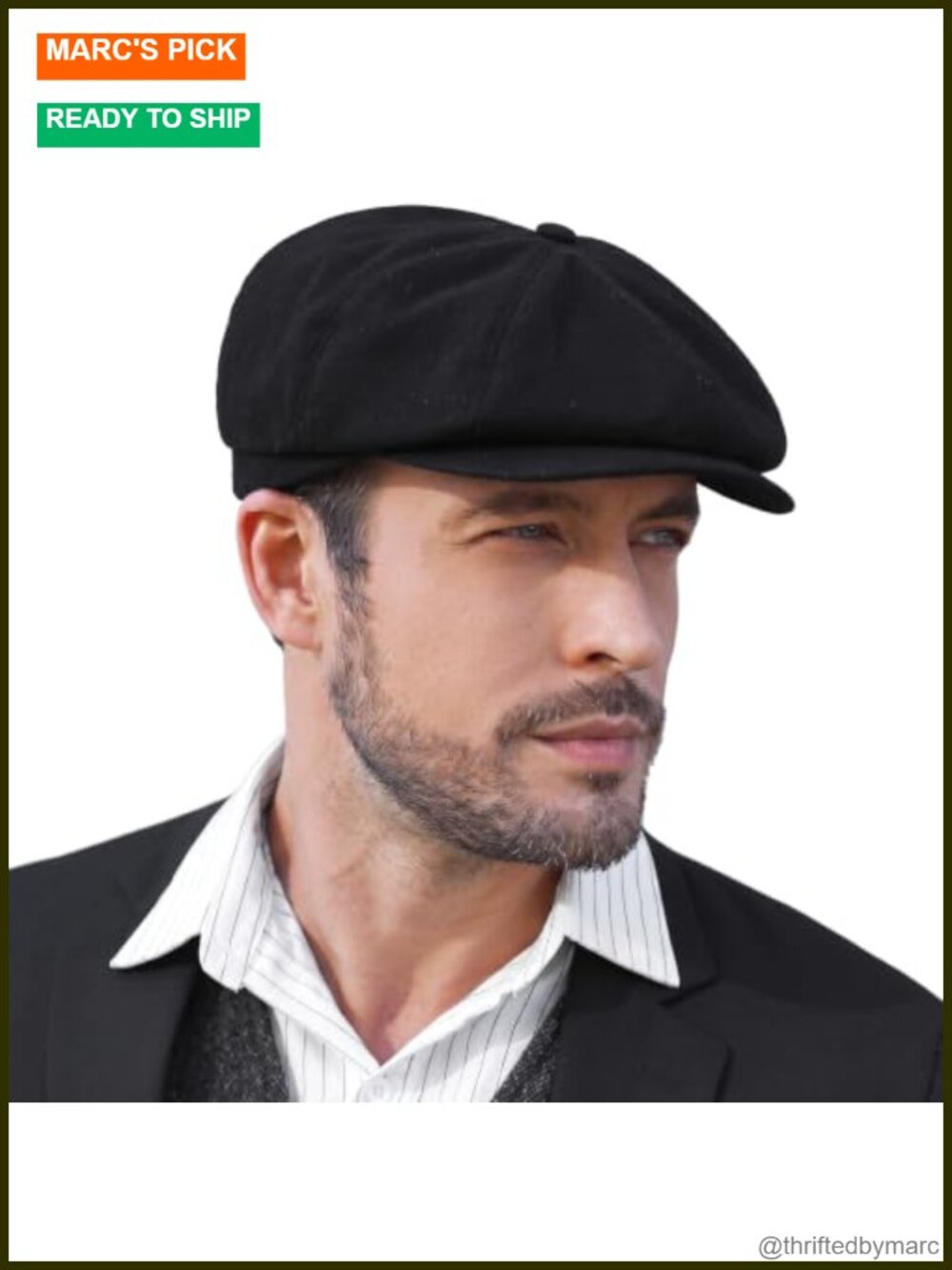 Men's 100% Cotton Newsboy Cap Flat Cap Adjustable Ivy Cabbie Classic Hat